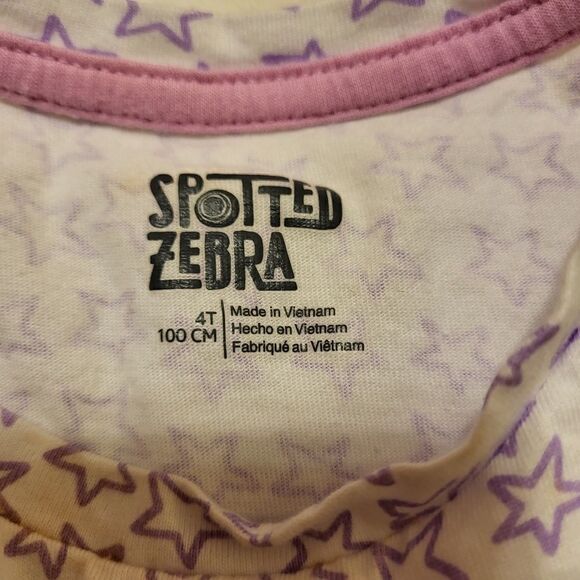 Spotted Zebra navy blue tee saying "girl genius", white tee with purple stars - Picture 3 of 8